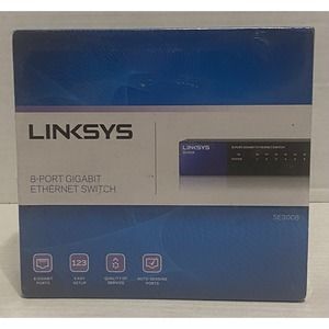 Linksys SE3008 8 Ports Gigabit Ethernet Switch - New